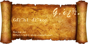 Göbl Ákos névjegykártya