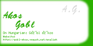 akos gobl business card